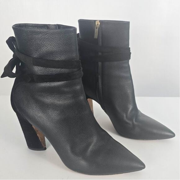 Jimmy Choo Henrietta Booties Wraparound Suede Tie Ankle Boot Black 40 - Picture 16 of 16